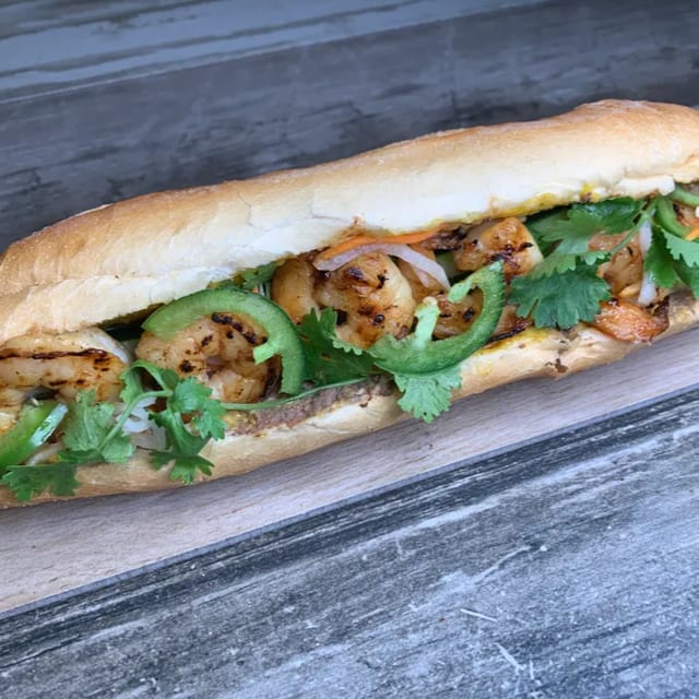 Grilled Shrimp Banh Mi.